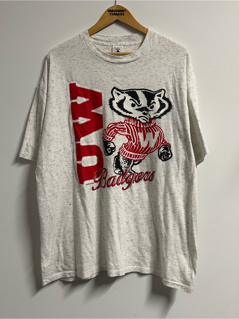 90s Vintage Wisconsin Badgers Grey Tshirt 2XL